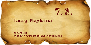 Tassy Magdolna névjegykártya