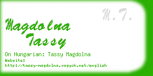 magdolna tassy business card